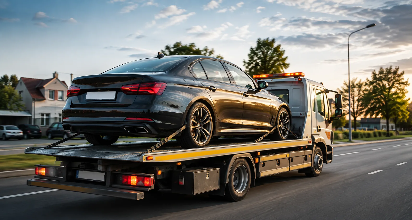 Auto Abholung mit Abschleppwagen