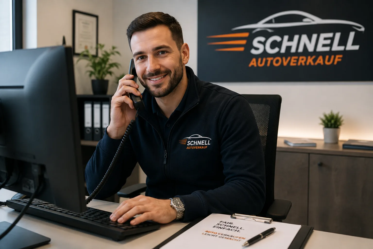 Schnell Auto Verkauf Mitarbeiter im Kundenservice
